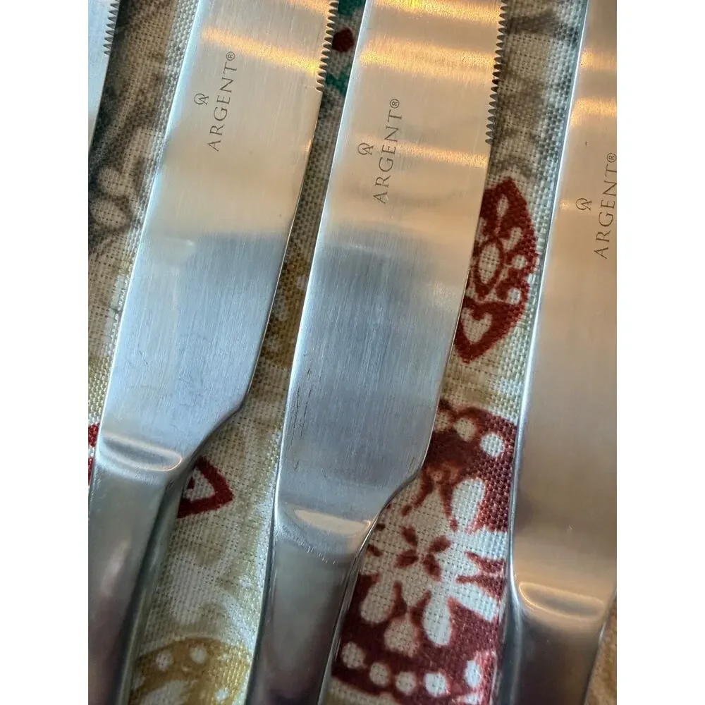 Argent Orfevres NOVA Satin 18/10 Stainless Steel Flatware 6 butter knives
